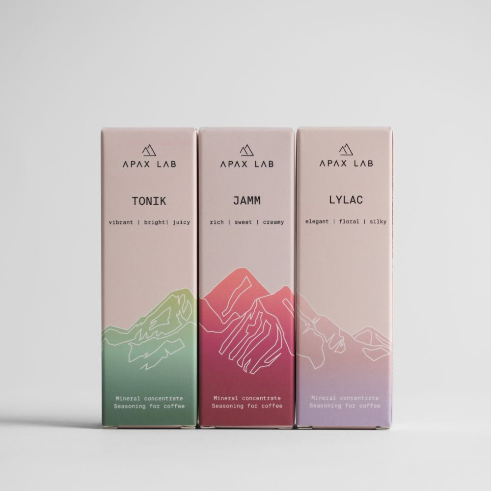 APAX LAB Apax Nano Box Set, three boxes TONIK JAMM LYLAC, front view