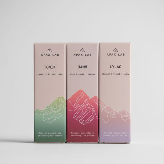 APAX LAB Apax Nano Box Set, three boxes TONIK JAMM LYLAC, front view