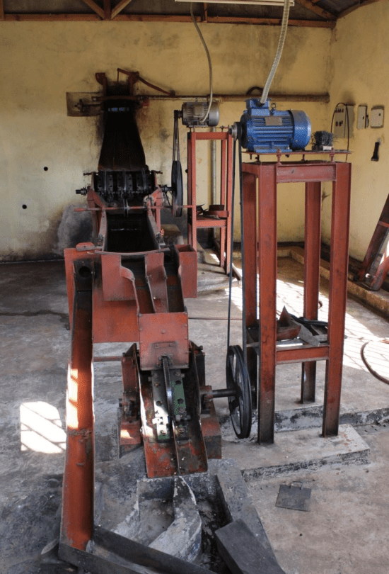 The pulper used to depulp coffee cherry at Kiamugumo Coffee Factory, Kenya
