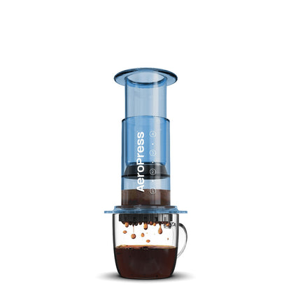 AeroPress Clear Coffee Press Blue