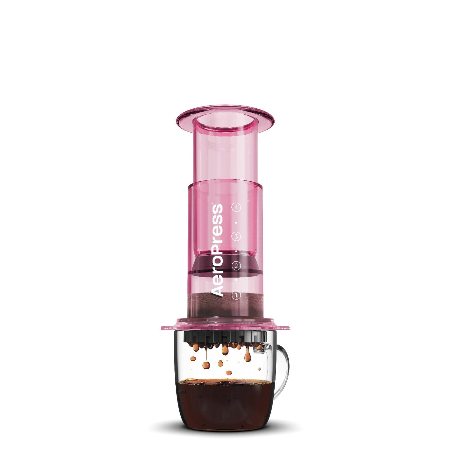AeroPress Clear Coffee Press Pink