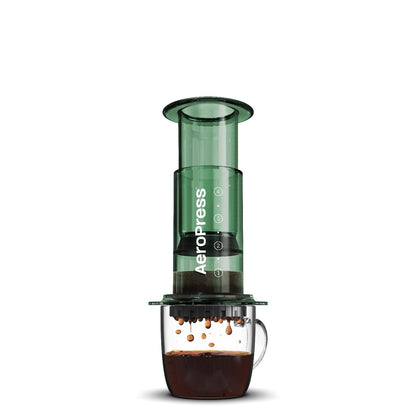 AeroPress Clear Coffee Press Green