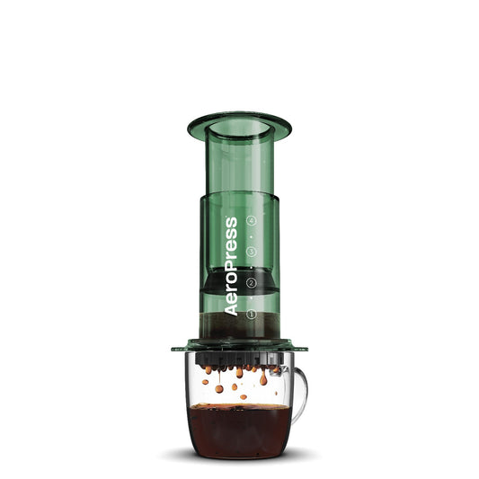 AeroPress Clear Coffee Press Green