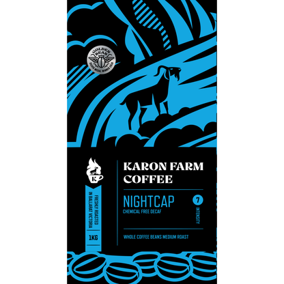 Nightcap Decaf 1kg bag front