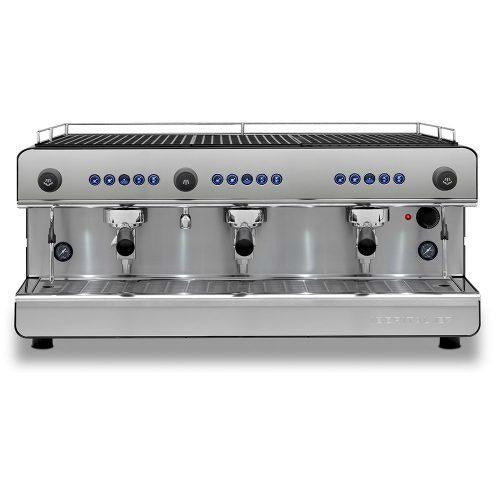 Black Silver Espresso machine Iberital 3 group